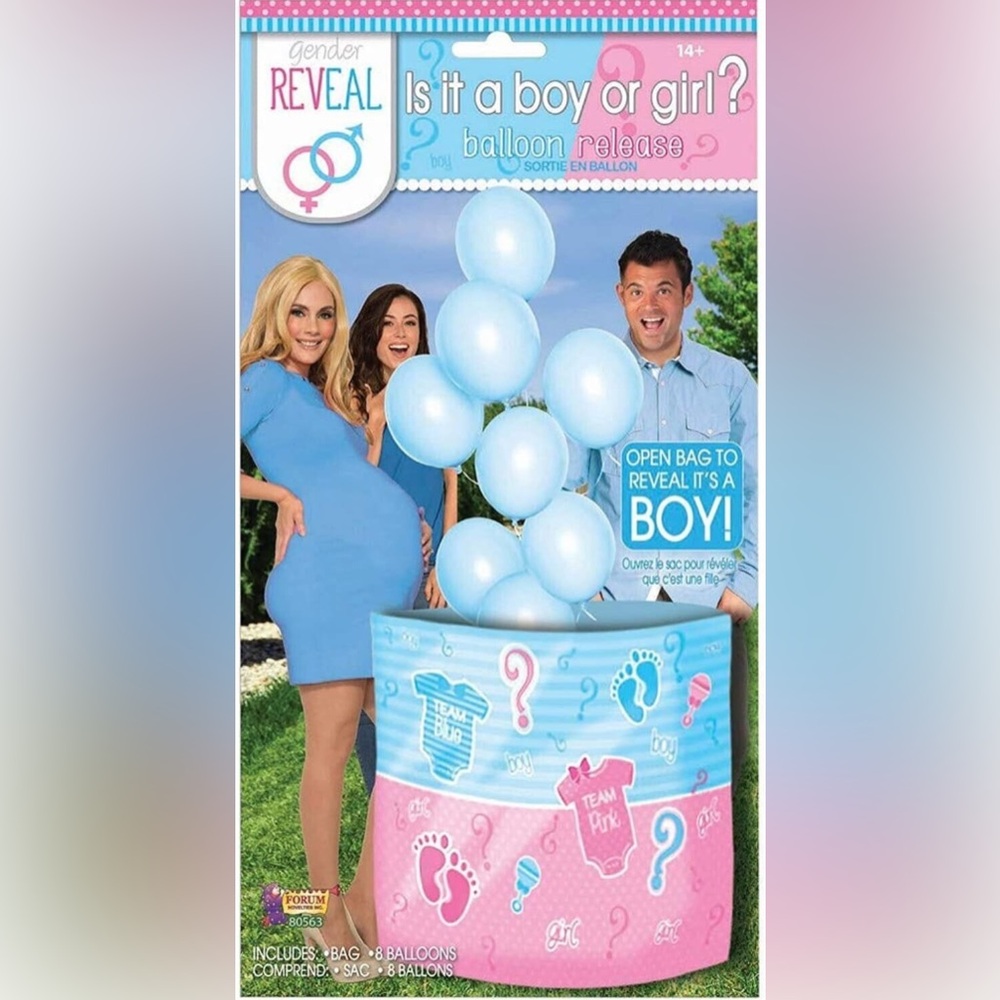 Forum Novelties Gender Reveal Blue Balloons Baby Shower Party Supplies 8 Count